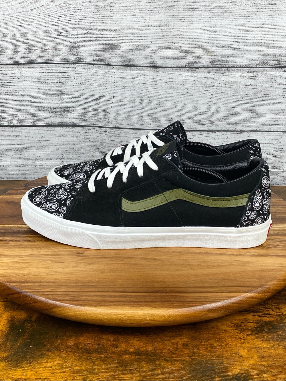 Vans SK8 Low Paisley Suede Black Green Men’s Sneakers Shoe Size 13